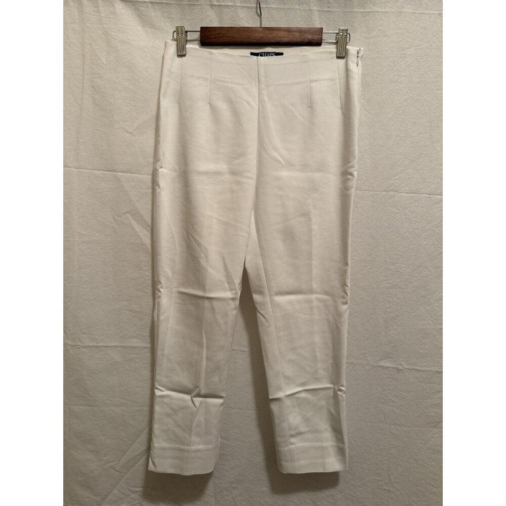 White Skinny Capri Chaps Size 6